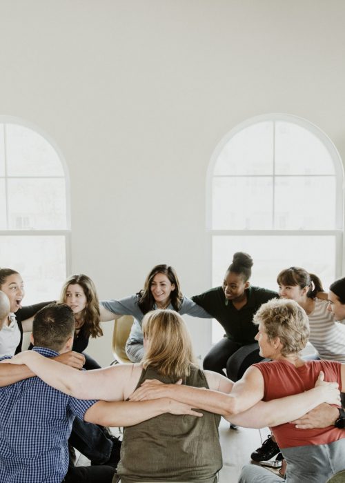 Liberal art education student sit into the circle